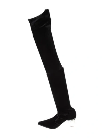 Pre-owned Giorgio Armani Velvet Sock Boots In Multi