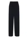 Giorgio Armani Velvet Straight Trousers In Black
