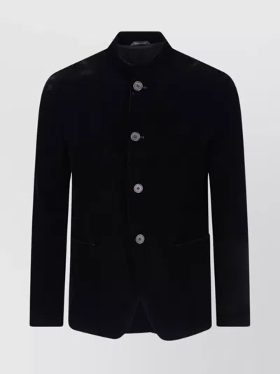 GIORGIO ARMANI VELVET TEXTURE FRONT POCKETS LONG SLEEVES