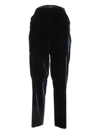 Pre-owned Giorgio Armani Velvet Trousers In Blue