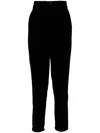 Giorgio Armani Luxurious Velvet Trousers In 黑色