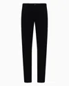 Giorgio Armani Official Store Velvet Trousers In Black