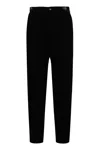 Giorgio Armani Luxurious Velvet Trousers In Black