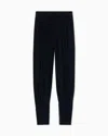 Giorgio Armani Velvet Trousers With Darts In Black