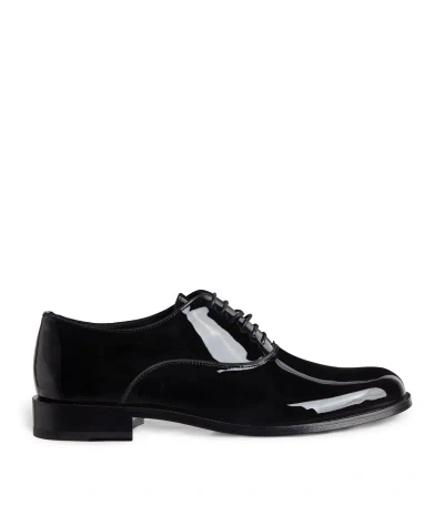 Giorgio Armani Venice Derby Shoes In Black