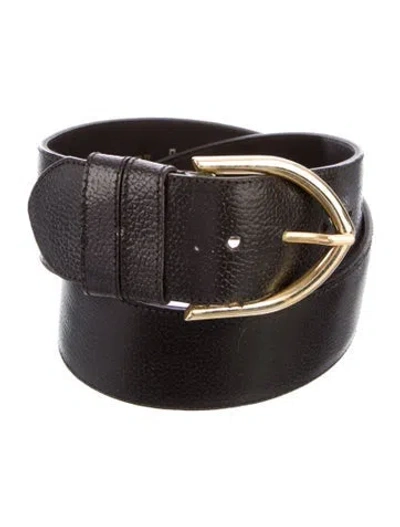 Pre-owned Giorgio Armani Vintage 1980's Belt In Black