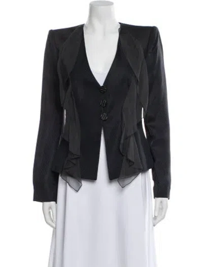Pre-owned Giorgio Armani Vintage 1990's Blazer In Blue
