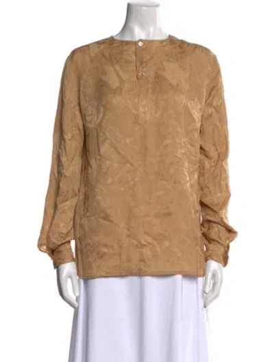 Pre-owned Giorgio Armani Vintage 1990's Blouse In Neutral