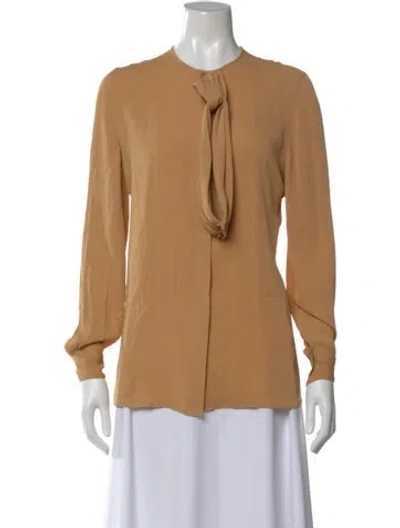 Pre-owned Giorgio Armani Vintage 1990's Blouse In Neutrals