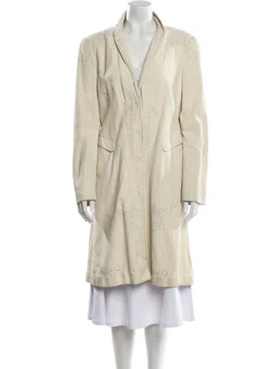 Pre-owned Giorgio Armani Vintage 1990's Coat In Neutral