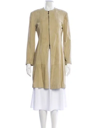 Pre-owned Giorgio Armani Vintage 1990's Coat In Neutral