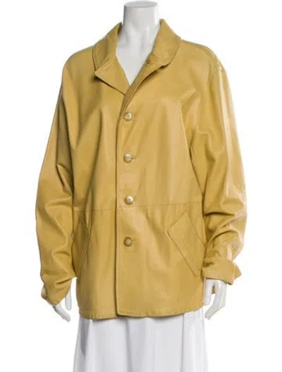 Pre-owned Giorgio Armani Vintage 1990's Jacket In Yellow