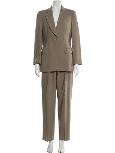 Pre-owned Giorgio Armani Vintage 1990's Pantsuit In Neutral