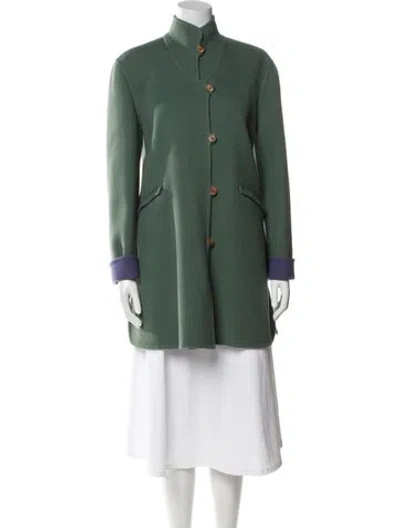 Pre-owned Giorgio Armani Vintage 1990 Peacoat In Green