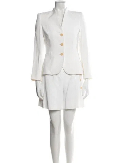 Pre-owned Giorgio Armani Vintage 1990's Short Set In White
