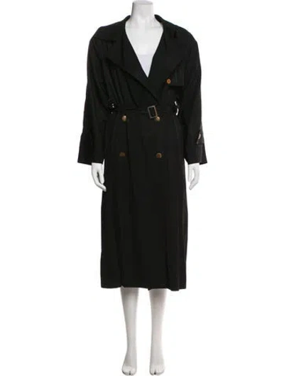 Pre-owned Giorgio Armani Vintage 1990's Trench Coat In Black