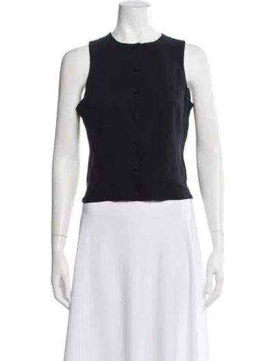 Pre-owned Giorgio Armani Vintage 1990's Vest In Black