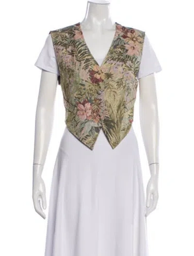 Pre-owned Giorgio Armani Vintage 1990's Vest In Green