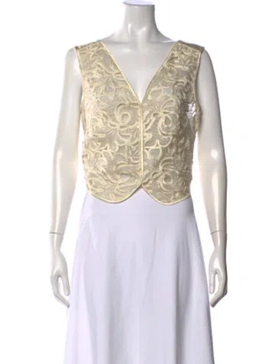 Pre-owned Giorgio Armani Vintage 1990's Vest In Neutrals
