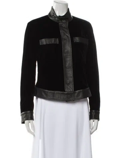 Pre-owned Giorgio Armani Vintage 2000's Biker Jacket In Black