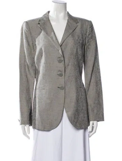 Pre-owned Giorgio Armani Vintage 2000's Blazer In Gold/grey