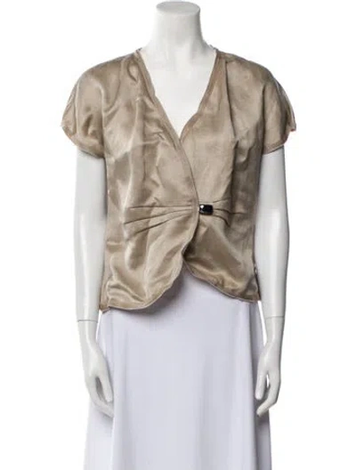 Pre-owned Giorgio Armani Vintage 2000's Blouse In Neutral