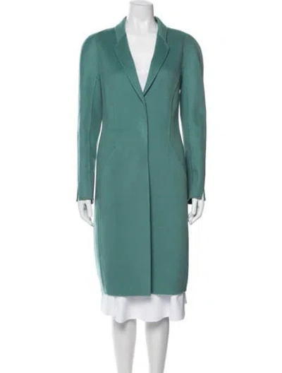 Pre-owned Giorgio Armani Vintage Cashmere Coat In Blue