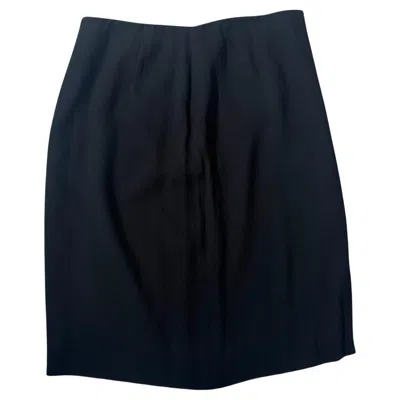 Pre-owned Giorgio Armani Vintage Emporio Armani Black Wool Mini Skirt
