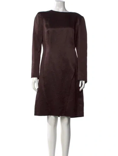 Pre-owned Giorgio Armani Vintage Knee-length Dress In Brown