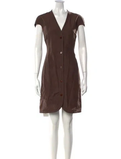 Pre-owned Giorgio Armani Vintage Knee-length Dress In Brown