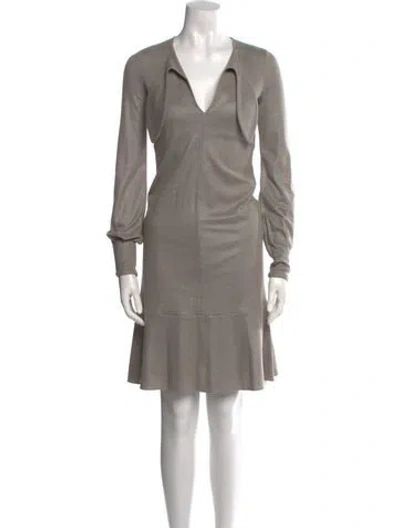 Pre-owned Giorgio Armani Vintage Knee-length Dress In Gray
