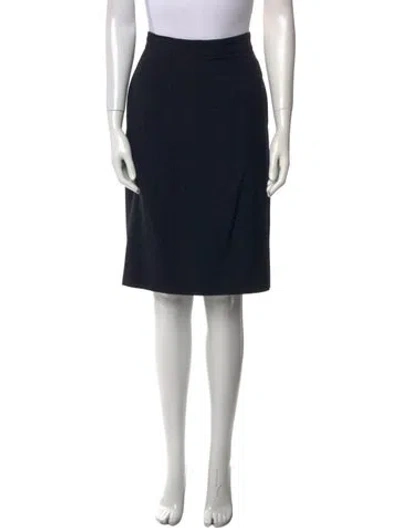Pre-owned Giorgio Armani Vintage Knee-length Skirt In Black
