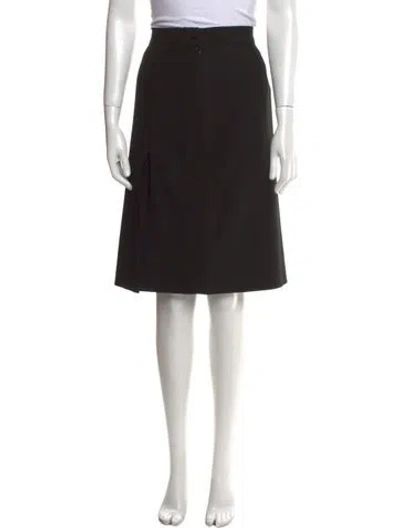 Pre-owned Giorgio Armani Vintage Knee-length Skirt In Black