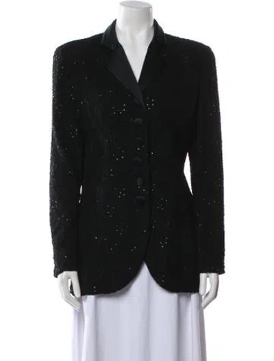 Pre-owned Giorgio Armani Vintage Late 1980's - Early 1990's Blazer In Black