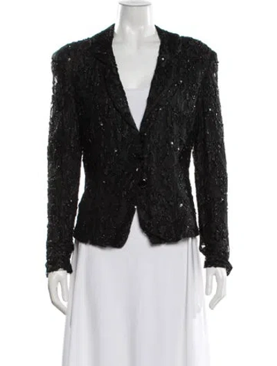 Pre-owned Giorgio Armani Vintage Late 1980's - Early 1990's Evening Jacket In Black