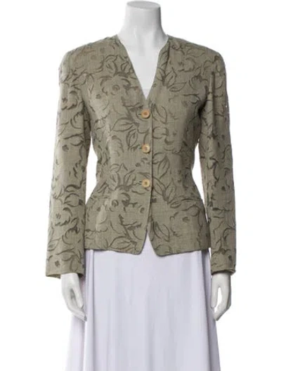 Pre-owned Giorgio Armani Vintage Late 1980's - Early 1990's Evening Jacket In Green