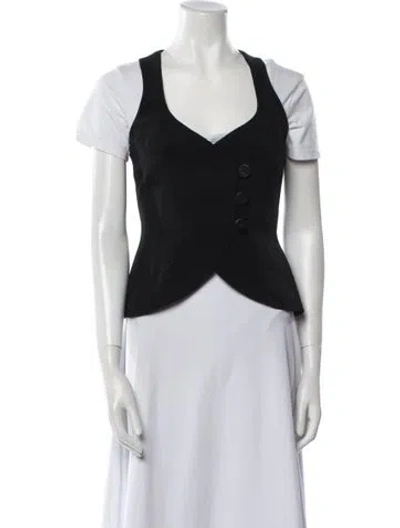 Pre-owned Giorgio Armani Vintage Late 1980's - Early 1990's Vest In Black