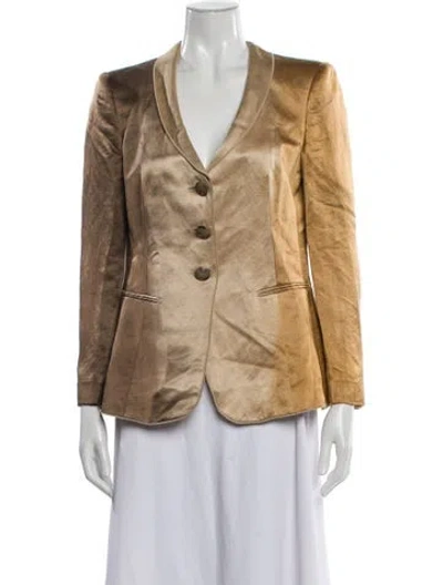 Pre-owned Giorgio Armani Vintage Late 1990's - Early 2000's Blazer In Brown