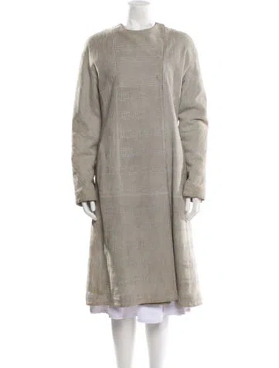 Pre-owned Giorgio Armani Vintage Late 1990's - Early 2000's Fur Coat In Neutral