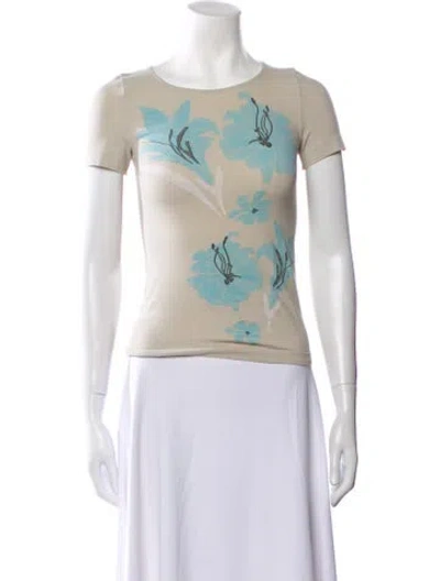 Pre-owned Giorgio Armani Vintage Late 1990's - Early 2000's T-shirt In Neutral