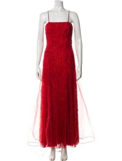 Pre-owned Giorgio Armani Vintage Long Dress In Red
