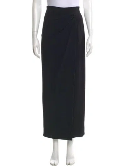 Pre-owned Giorgio Armani Vintage Midi Length Skirt In Black