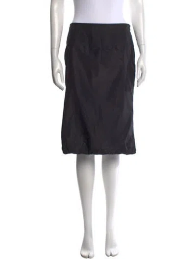 Pre-owned Giorgio Armani Vintage Midi Length Skirt In Gray
