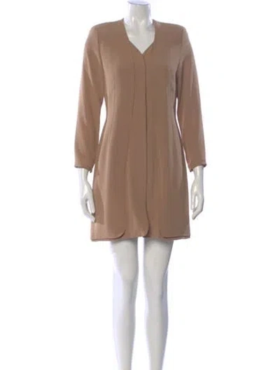 Pre-owned Giorgio Armani Vintage Mini Dress In Neutral