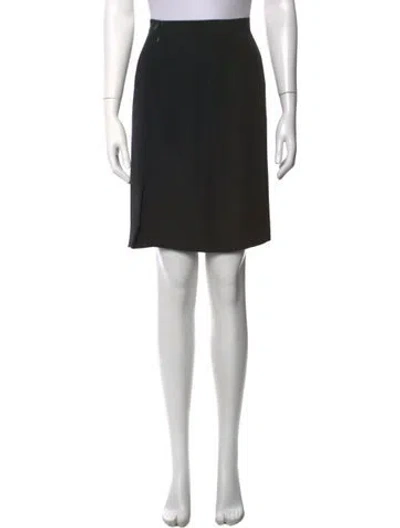 Pre-owned Giorgio Armani Vintage Mini Skirt In Black