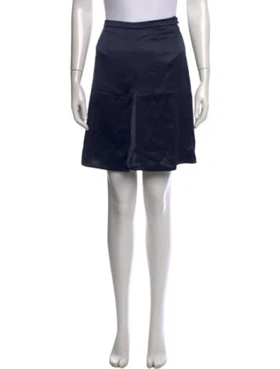 Pre-owned Giorgio Armani Vintage Mini Skirt In Blue