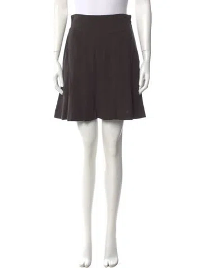 Pre-owned Giorgio Armani Vintage Mini Skirt In Brown
