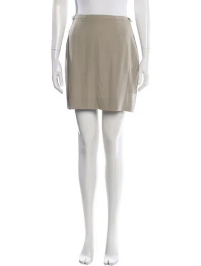 Pre-owned Giorgio Armani Vintage Mini Skirt In Neutral