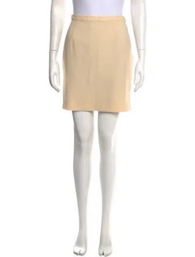 Pre-owned Giorgio Armani Vintage Mini Skirt In Neutrals