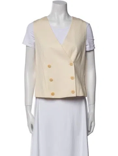 Pre-owned Giorgio Armani Vintage Silk Vest In Neutral